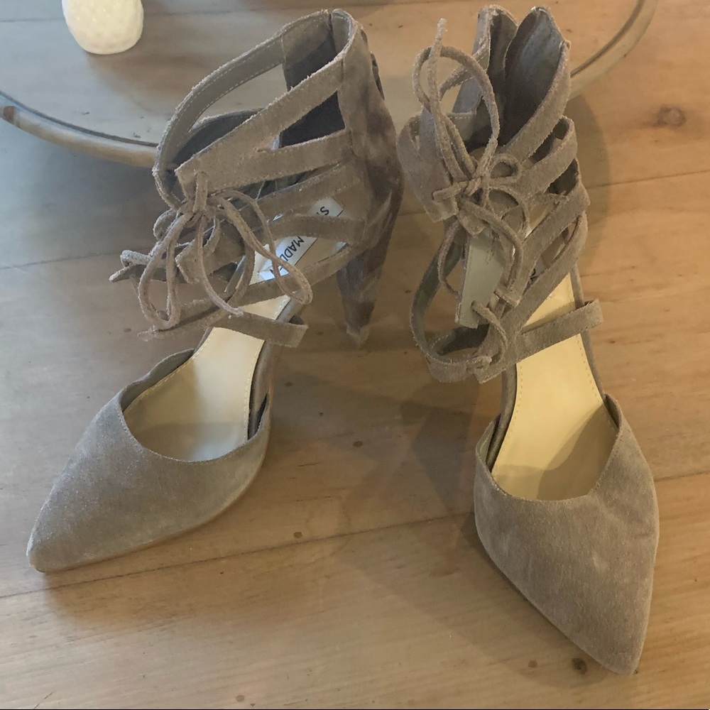 Steve Madden Suede Lace Up Heels Size 9